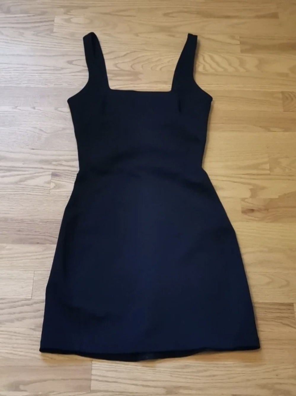 Wilfred Black Square-Neck Mini Dress